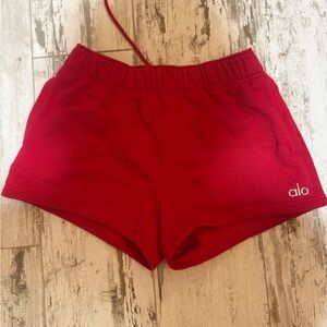 ALO Yoga Red Athletic Shorts Lightweight Performance